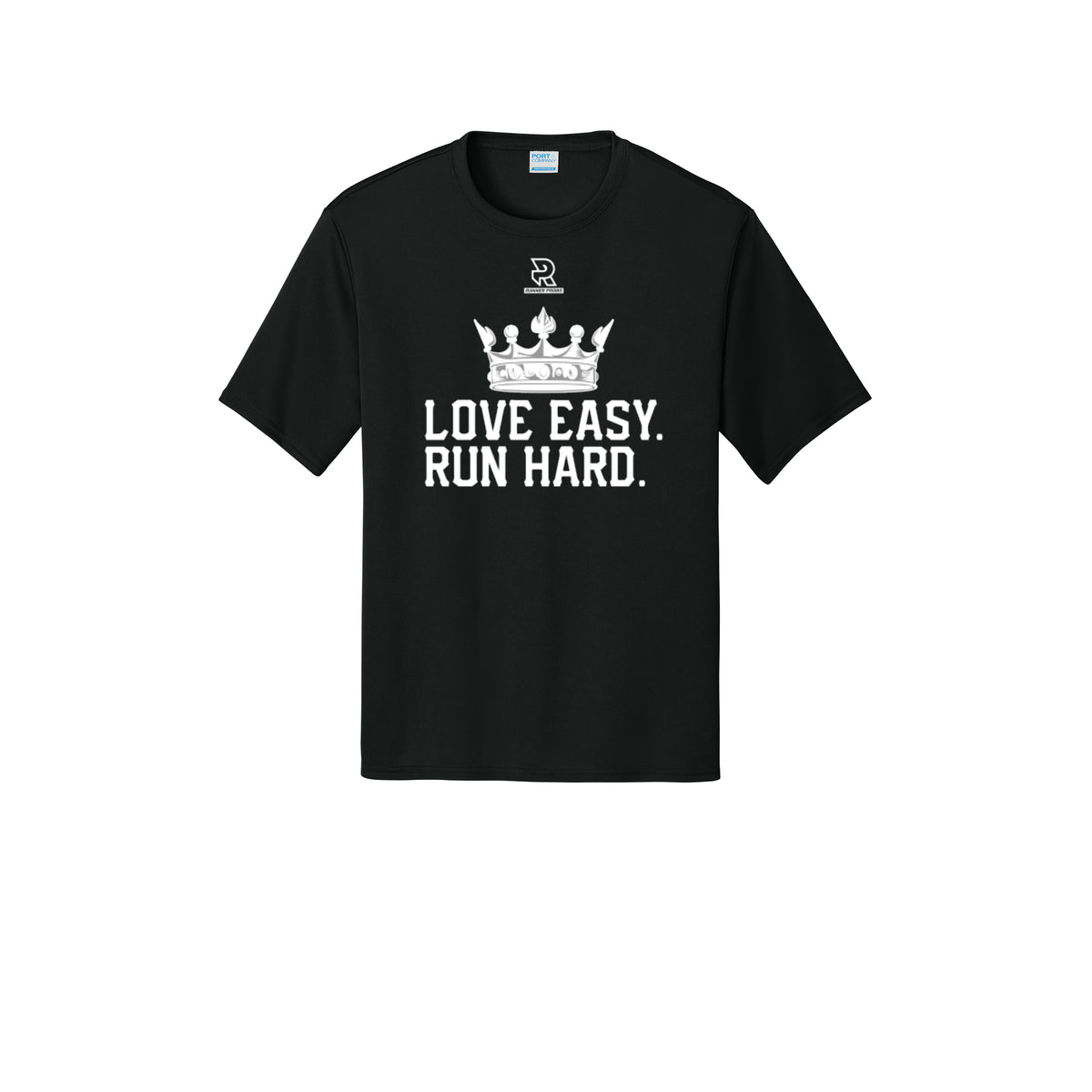 LOVE EASY RUN HARD (White) - Short Sleeve Performance Tee