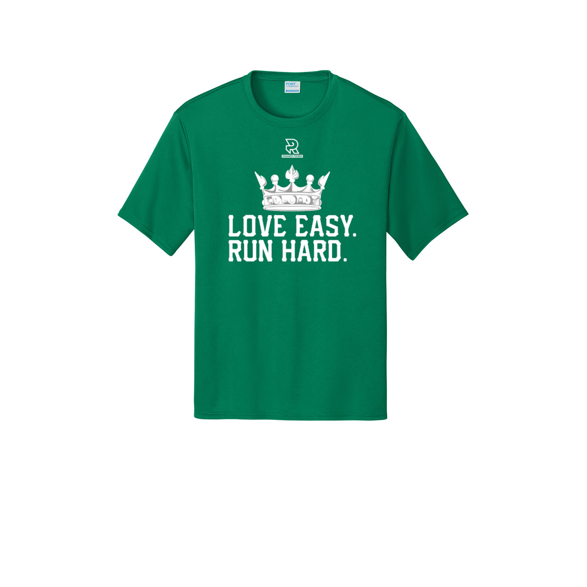 LOVE EASY RUN HARD (White) - Short Sleeve Performance Tee