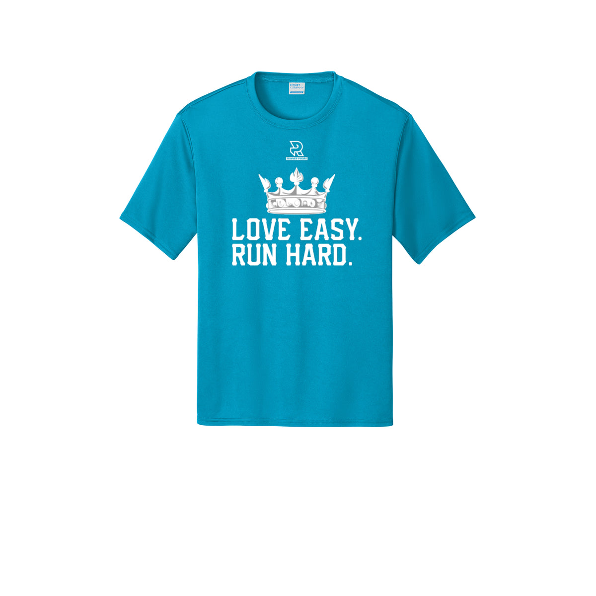 LOVE EASY RUN HARD (White) - Short Sleeve Performance Tee