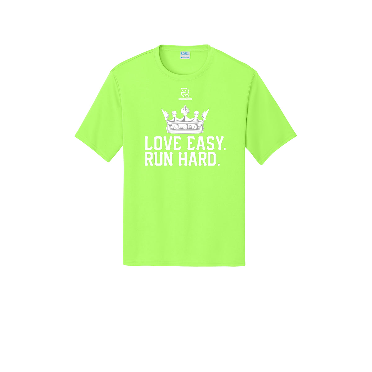 LOVE EASY RUN HARD (White) - Short Sleeve Performance Tee