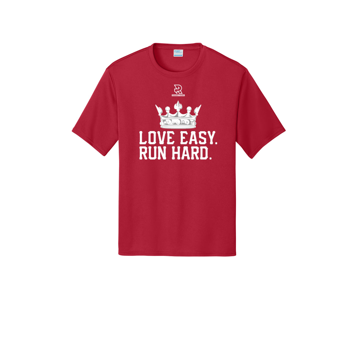 LOVE EASY RUN HARD (White) - Short Sleeve Performance Tee