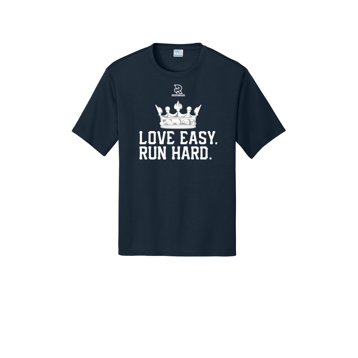 LOVE EASY RUN HARD (White) - Short Sleeve Performance Tee