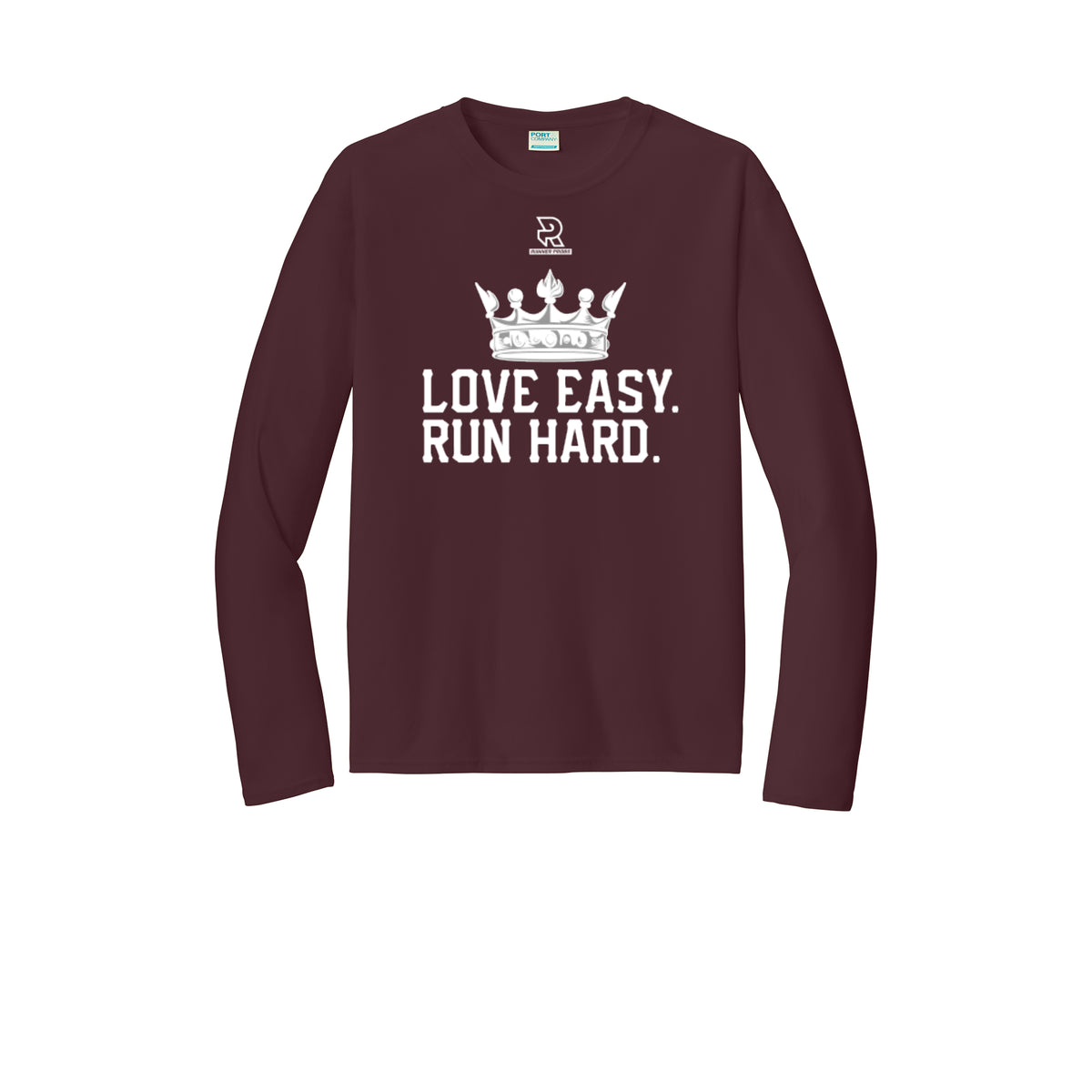 LOVE EASY RUN HARD (White) - Long Sleeve Performance Tee