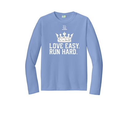 LOVE EASY RUN HARD (White) - Long Sleeve Performance Tee