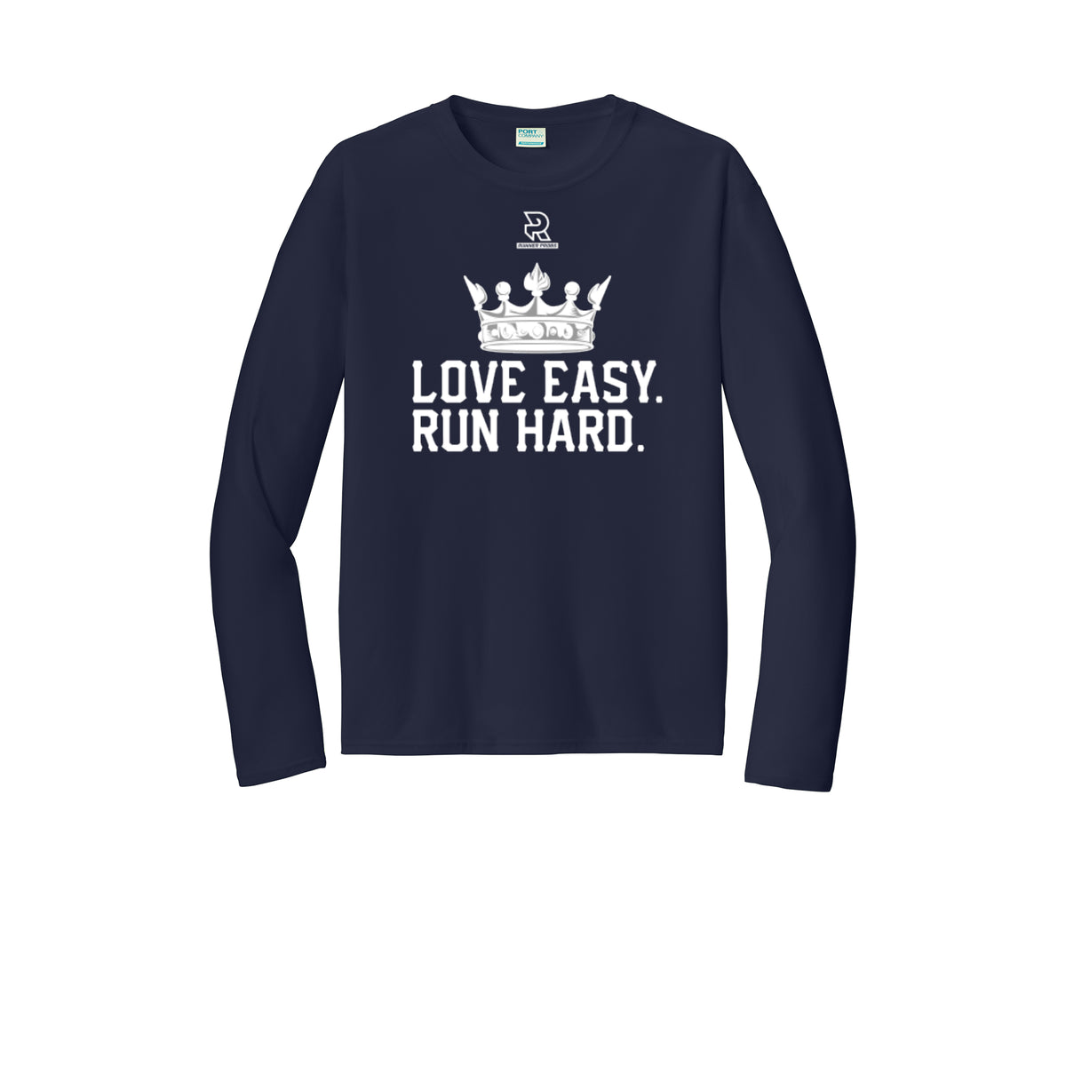 LOVE EASY RUN HARD (White) - Long Sleeve Performance Tee
