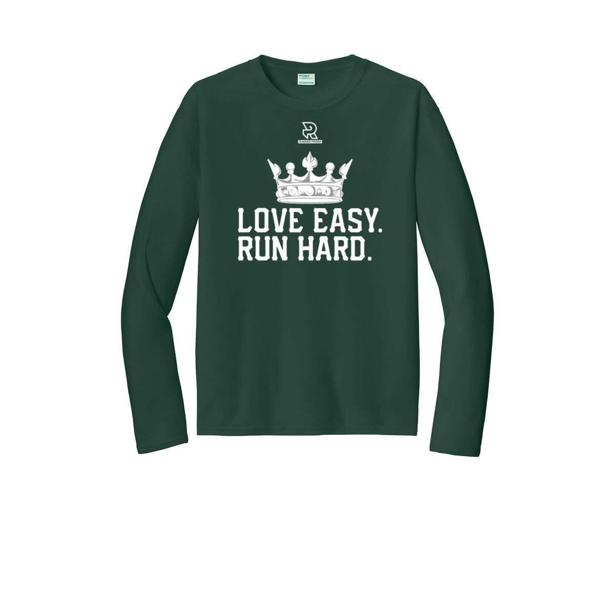 LOVE EASY RUN HARD (White) - Long Sleeve Performance Tee