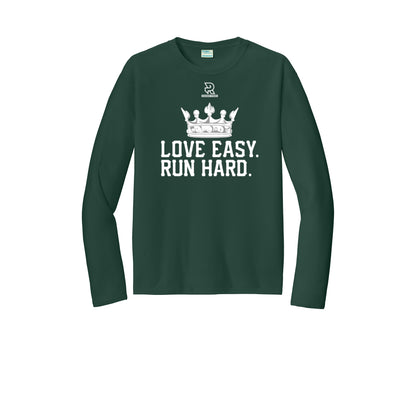 LOVE EASY RUN HARD (White) - Long Sleeve Performance Tee