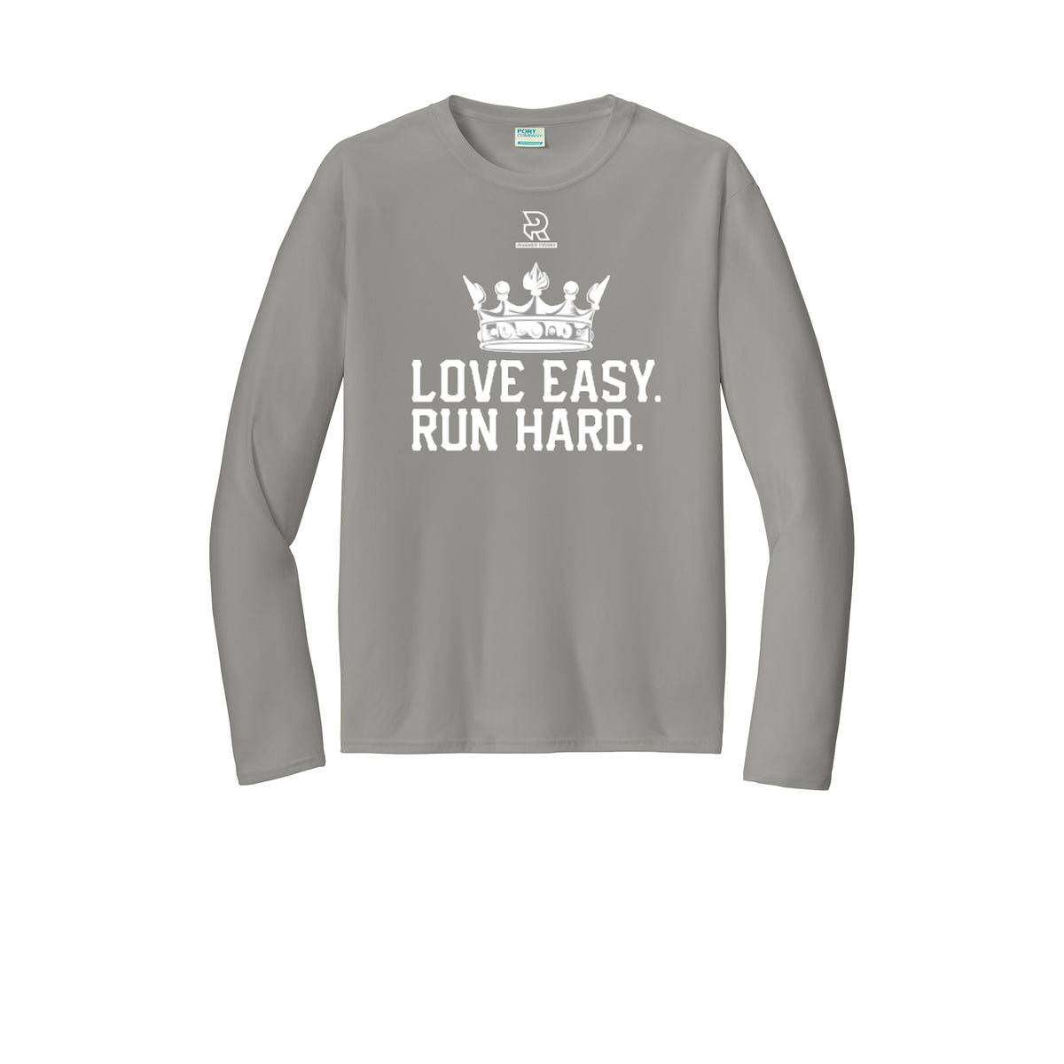 LOVE EASY RUN HARD (White) - Long Sleeve Performance Tee