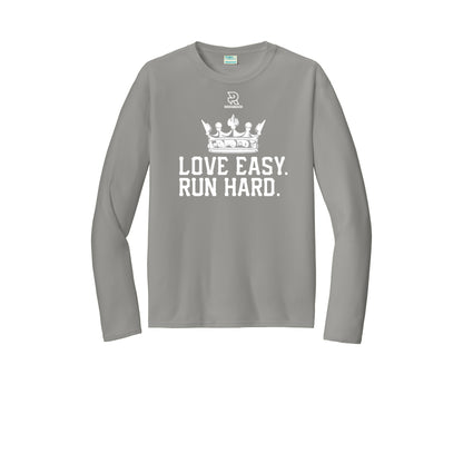 LOVE EASY RUN HARD (White) - Long Sleeve Performance Tee