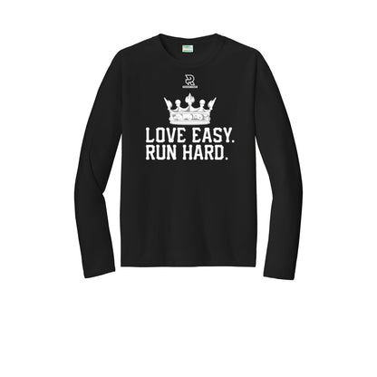 LOVE EASY RUN HARD (White) - Long Sleeve Performance Tee
