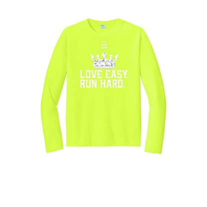 LOVE EASY RUN HARD (White) - Long Sleeve Performance Tee