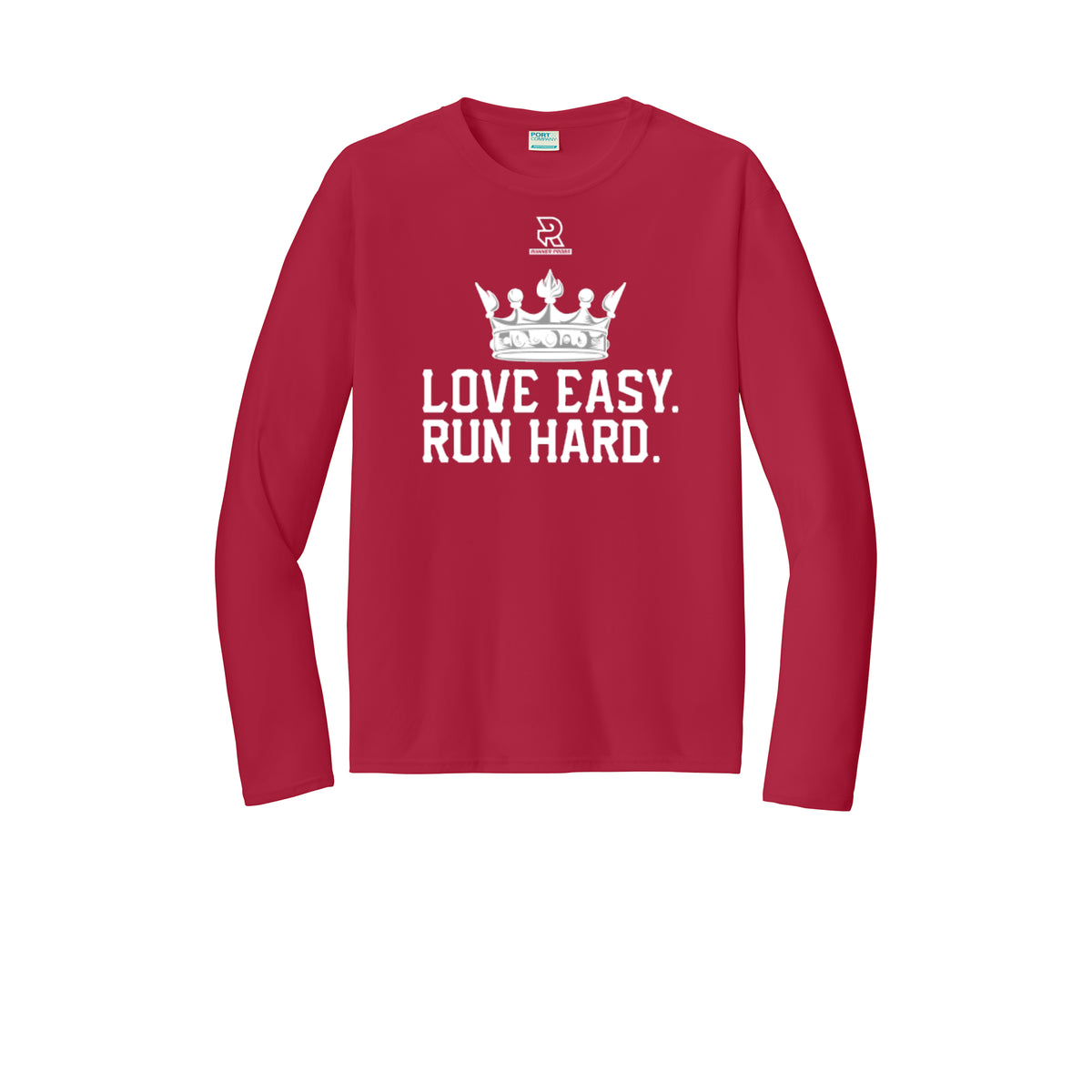 LOVE EASY RUN HARD (White) - Long Sleeve Performance Tee