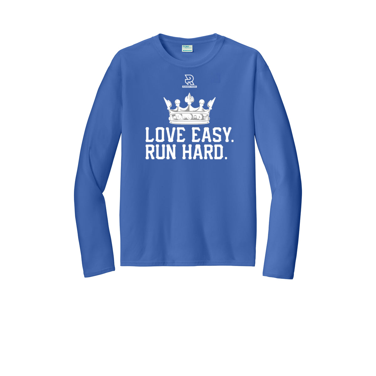 LOVE EASY RUN HARD (White) - Long Sleeve Performance Tee