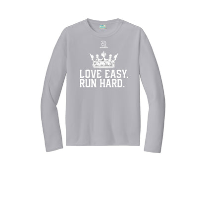 LOVE EASY RUN HARD (White) - Long Sleeve Performance Tee