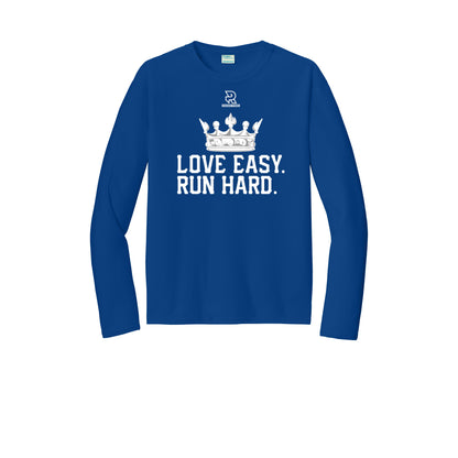 LOVE EASY RUN HARD (White) - Long Sleeve Performance Tee