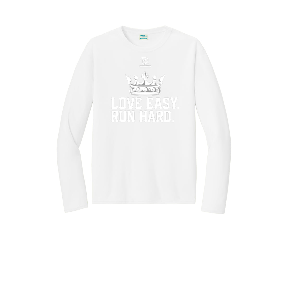 LOVE EASY RUN HARD (White) - Long Sleeve Performance Tee