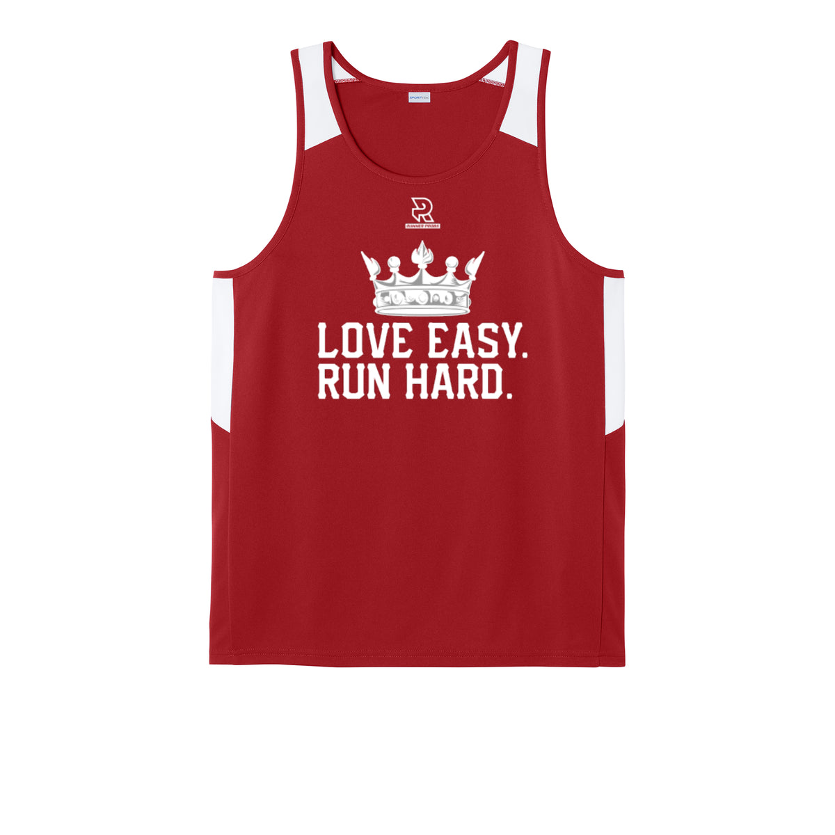 LOVE EASY RUN HARD (White) - Mens Club Track Tank