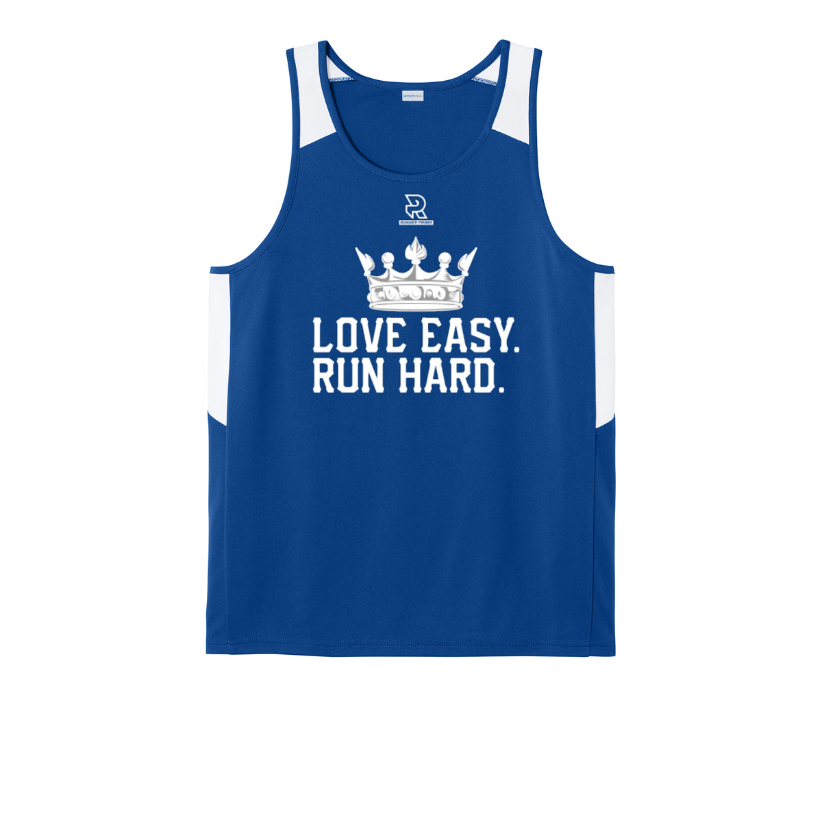 LOVE EASY RUN HARD (White) - Mens Club Track Tank