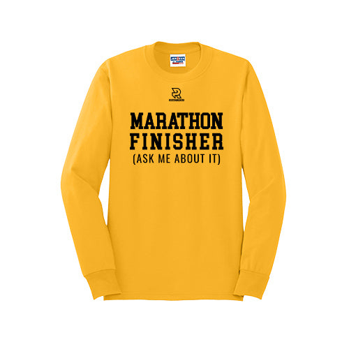 MARATHON FINISHER (Black) - Long Sleeve 50/50 Tee