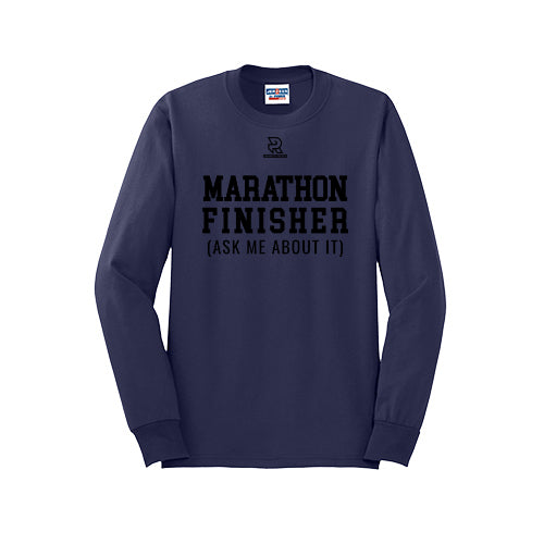 MARATHON FINISHER (Black) - Long Sleeve 50/50 Tee