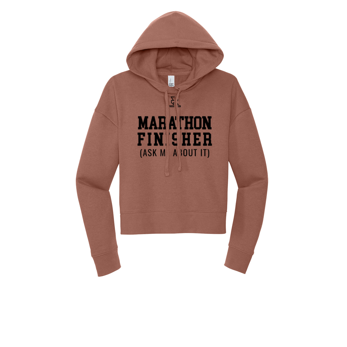 MARATHON FINISHER (Black) - Womens Fleece Hoodie