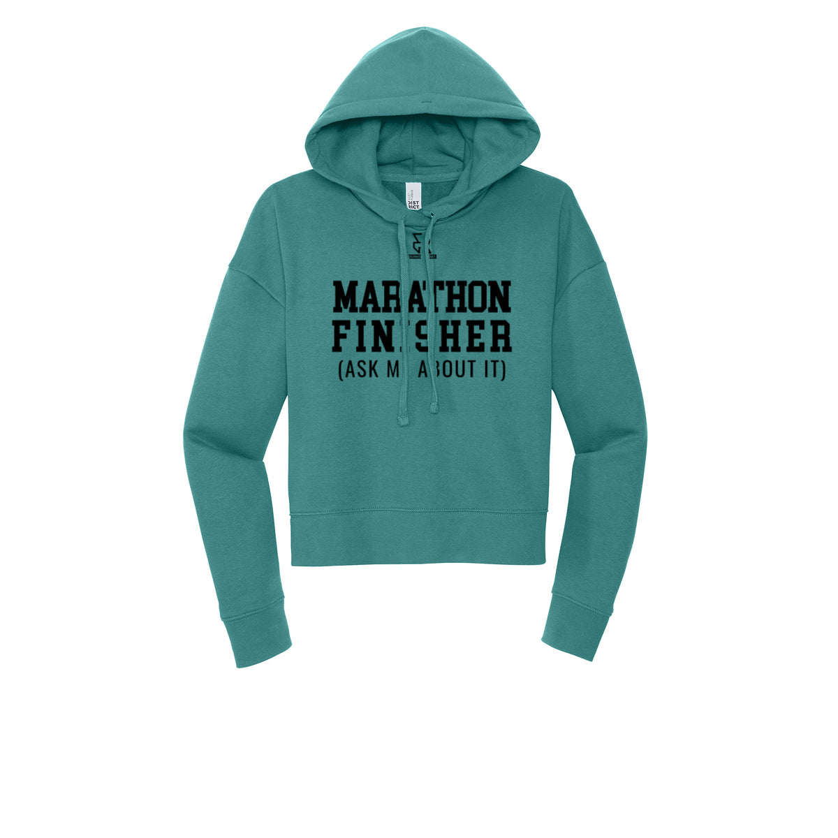 MARATHON FINISHER (Black) - Womens Fleece Hoodie