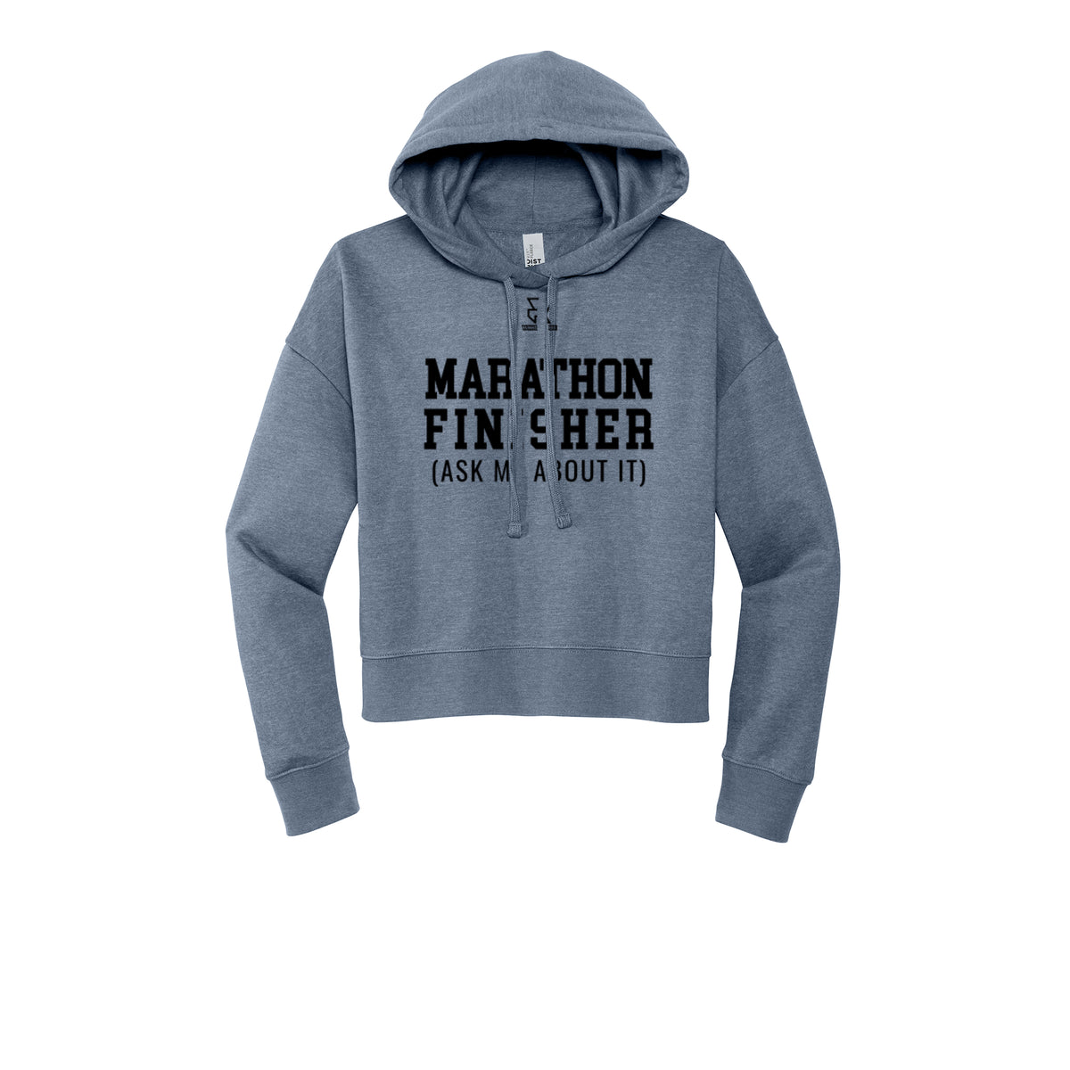 MARATHON FINISHER (Black) - Womens Fleece Hoodie