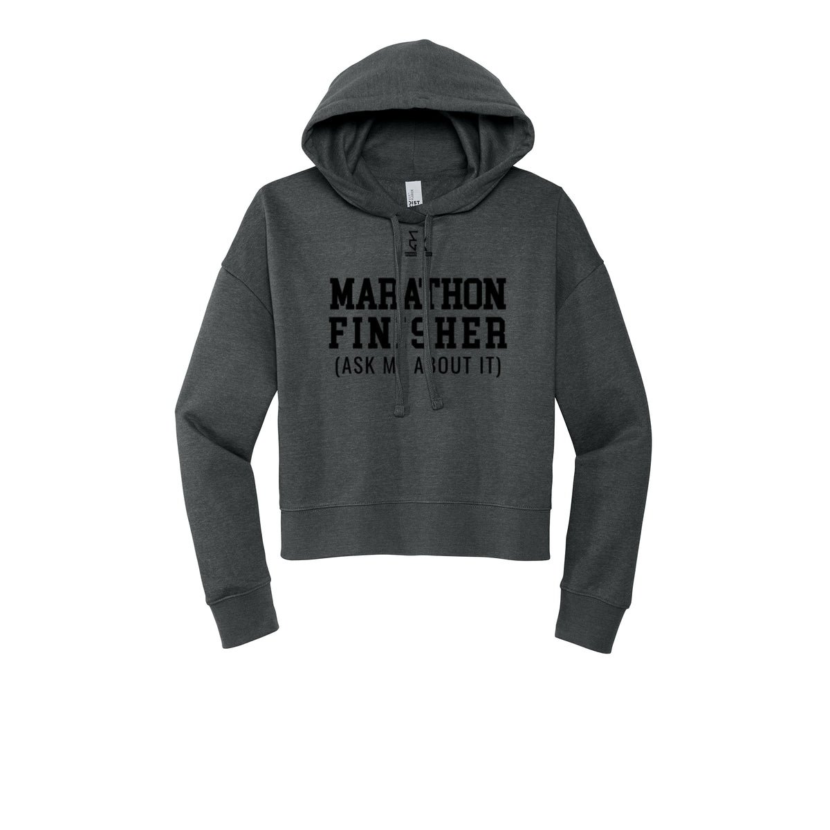 MARATHON FINISHER (Black) - Womens Fleece Hoodie