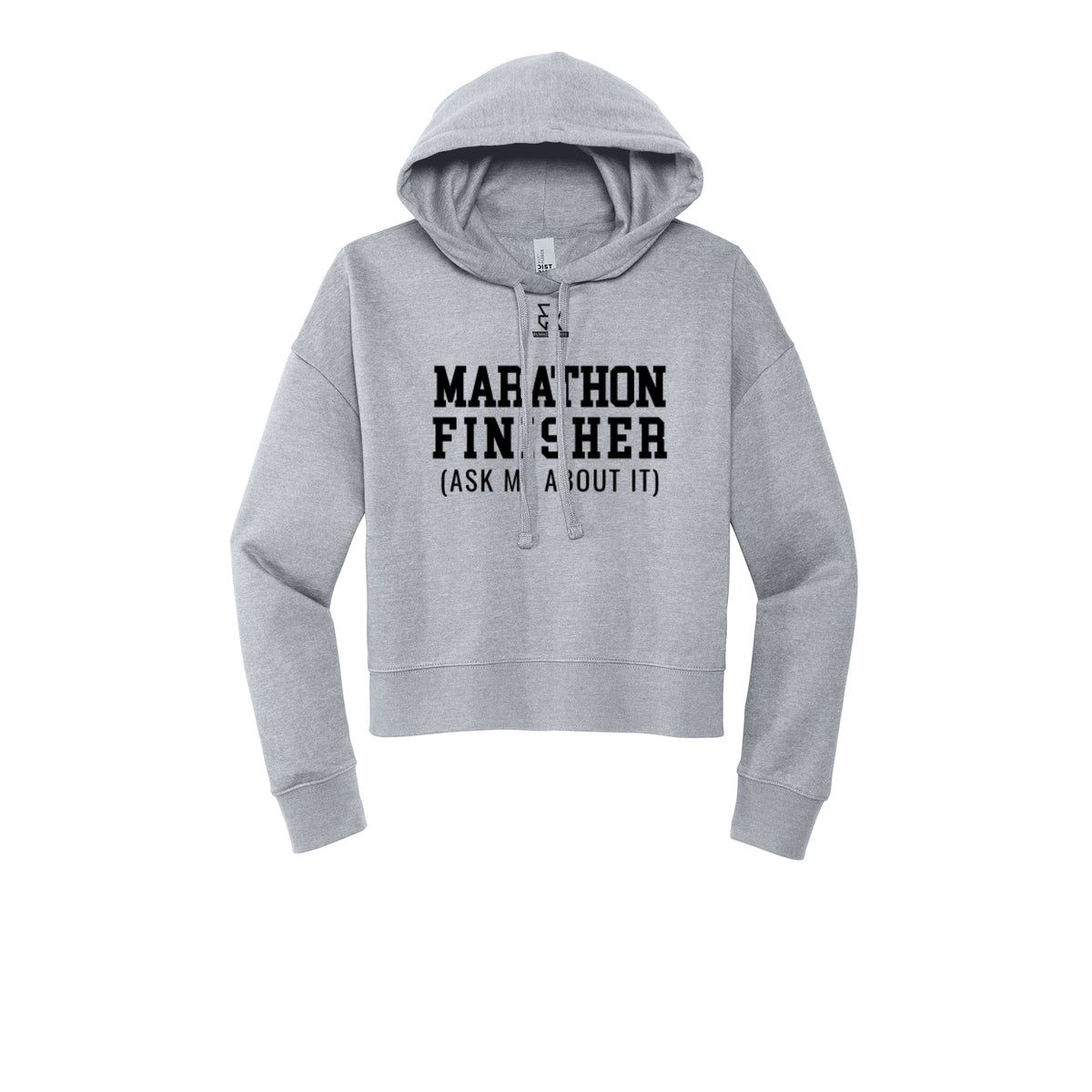 MARATHON FINISHER (Black) - Womens Fleece Hoodie