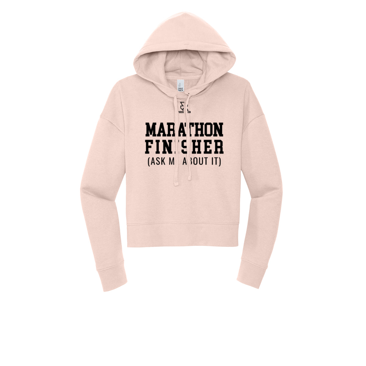 MARATHON FINISHER (Black) - Womens Fleece Hoodie