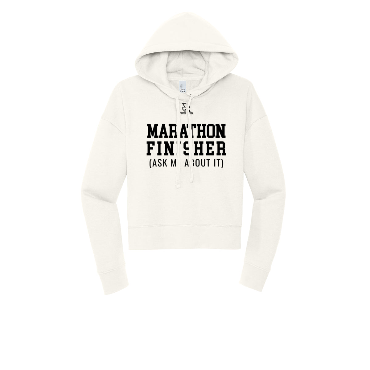 MARATHON FINISHER (Black) - Womens Fleece Hoodie