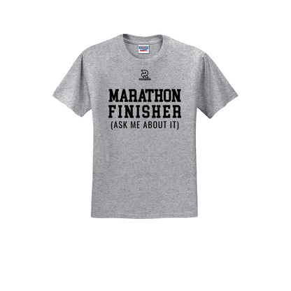 MARATHON FINISHER (Black) - Short Sleeve Cotton Tee