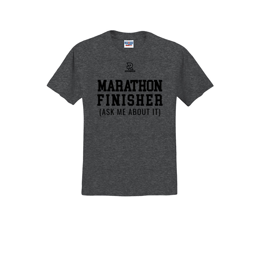 MARATHON FINISHER (Black) - Short Sleeve Cotton Tee