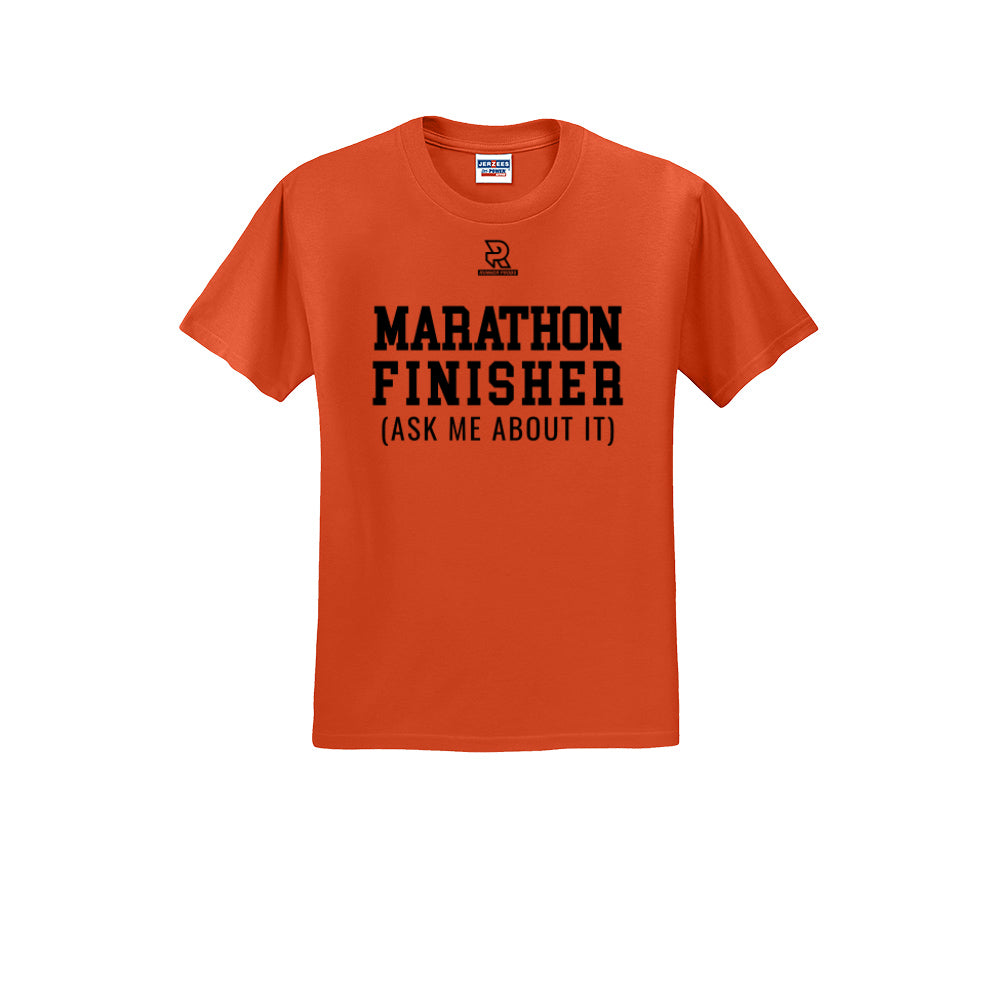 MARATHON FINISHER (Black) - Short Sleeve Cotton Tee