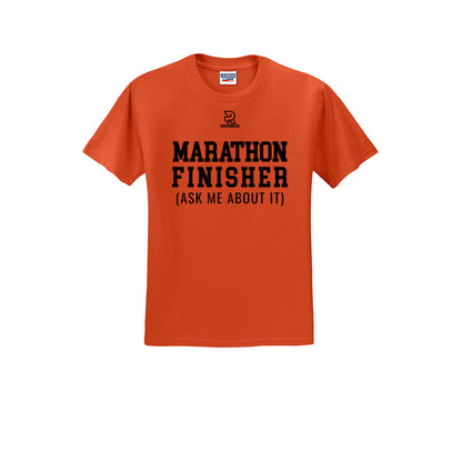 MARATHON FINISHER (Black) - Short Sleeve Cotton Tee