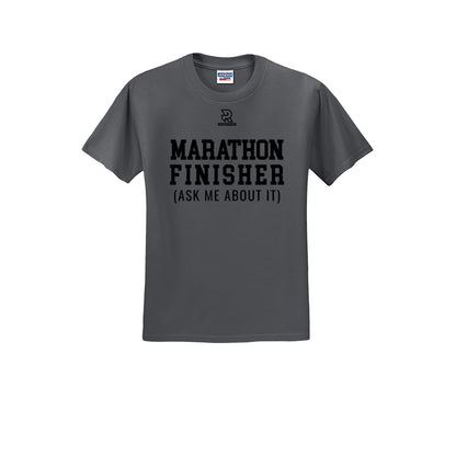 MARATHON FINISHER (Black) - Short Sleeve Cotton Tee