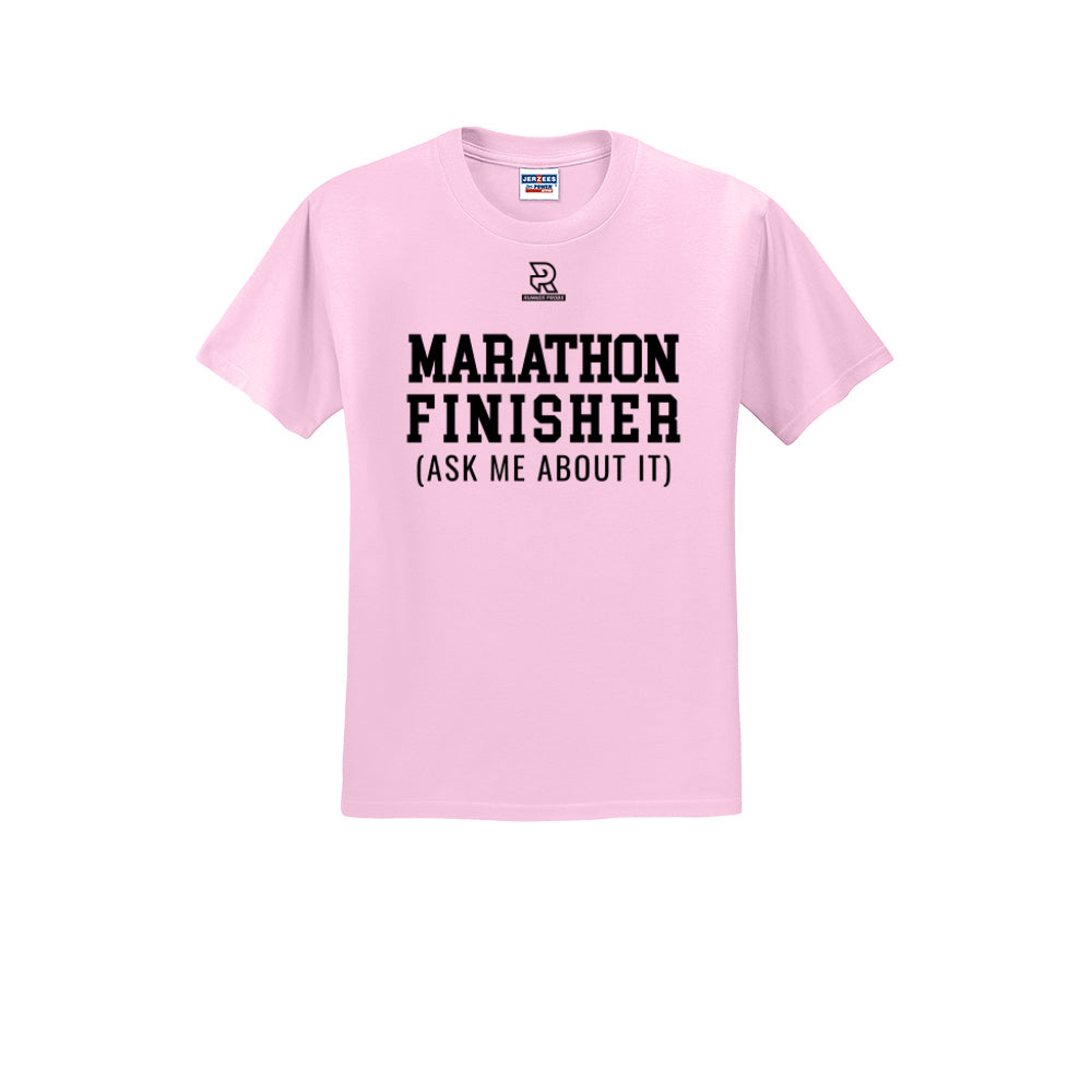 MARATHON FINISHER (Black) - Short Sleeve Cotton Tee