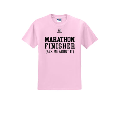 MARATHON FINISHER (Black) - Short Sleeve Cotton Tee