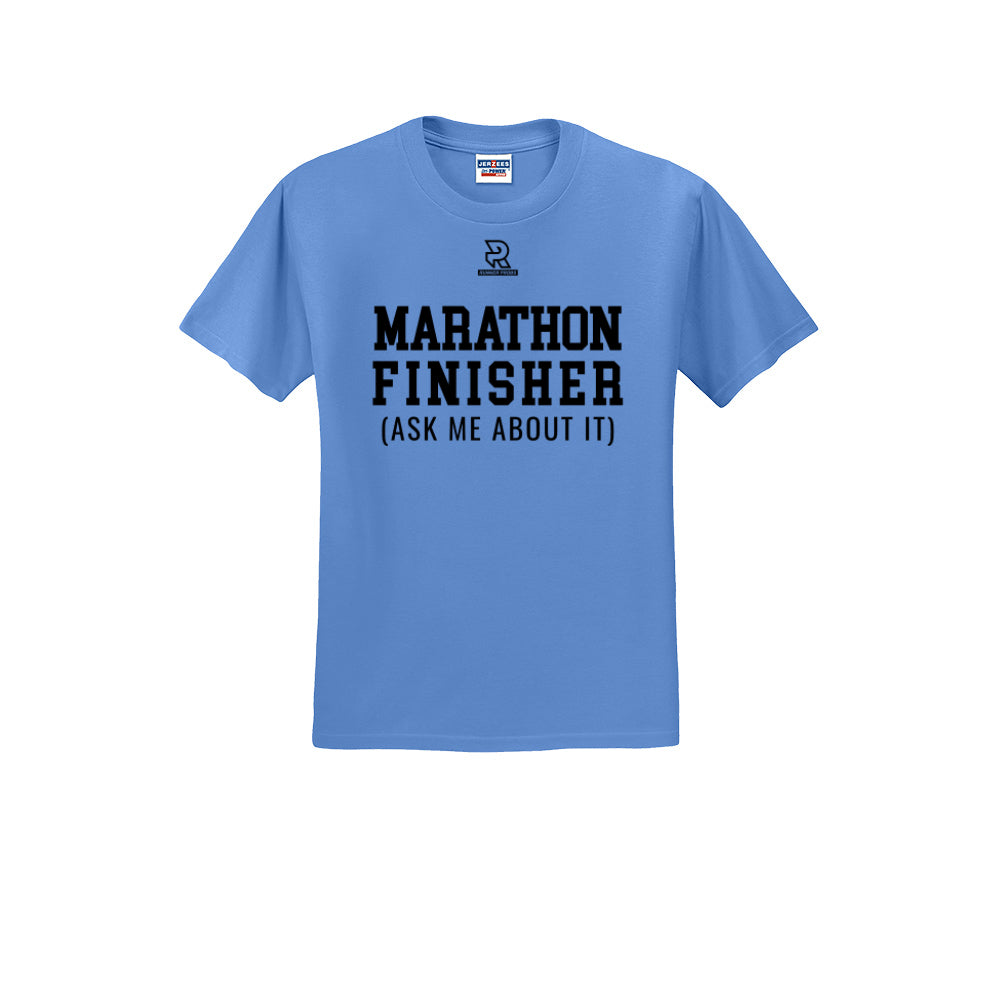 MARATHON FINISHER (Black) - Short Sleeve Cotton Tee