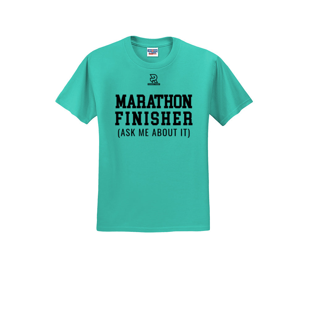 MARATHON FINISHER (Black) - Short Sleeve Cotton Tee