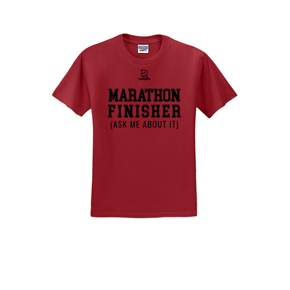 MARATHON FINISHER (Black) - Short Sleeve Cotton Tee