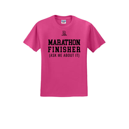 MARATHON FINISHER (Black) - Short Sleeve Cotton Tee