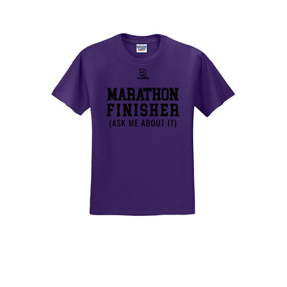MARATHON FINISHER (Black) - Short Sleeve Cotton Tee