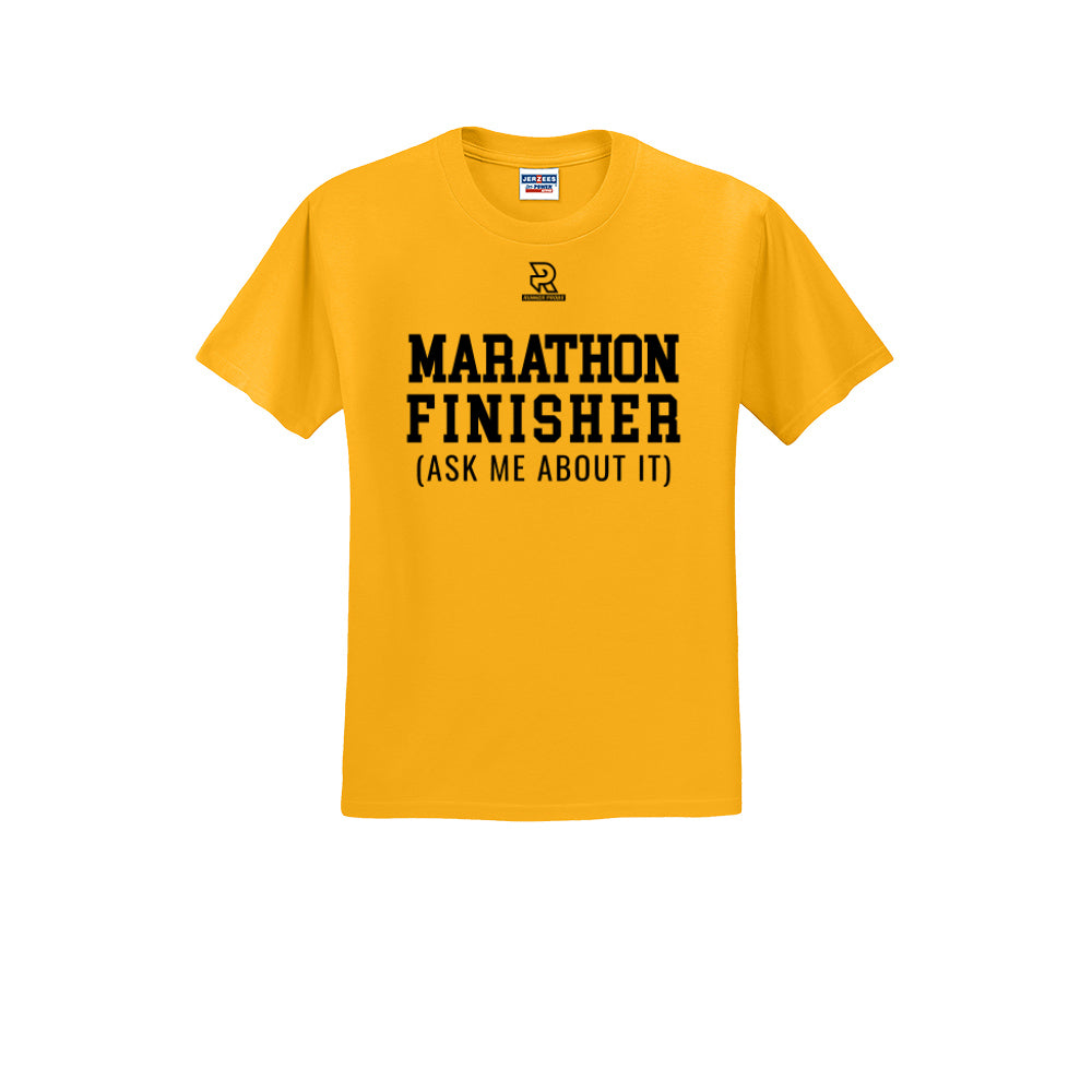 MARATHON FINISHER (Black) - Short Sleeve Cotton Tee
