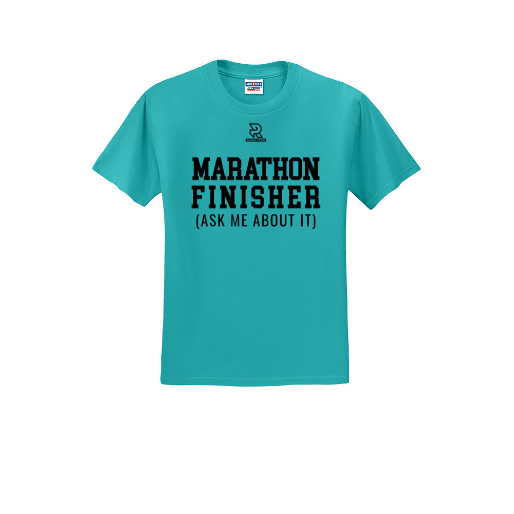 MARATHON FINISHER (Black) - Short Sleeve Cotton Tee