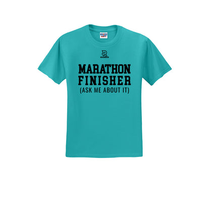 MARATHON FINISHER (Black) - Short Sleeve Cotton Tee