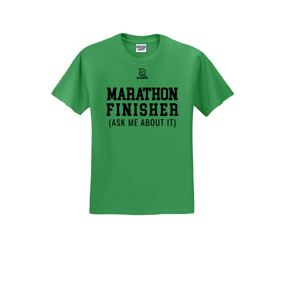 MARATHON FINISHER (Black) - Short Sleeve Cotton Tee