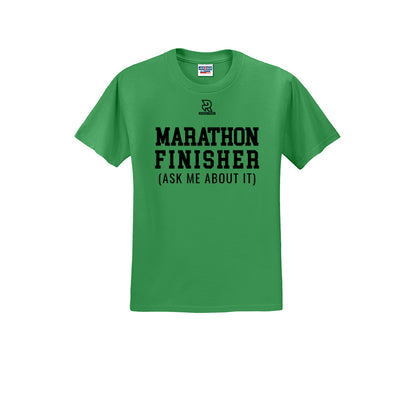 MARATHON FINISHER (Black) - Short Sleeve Cotton Tee