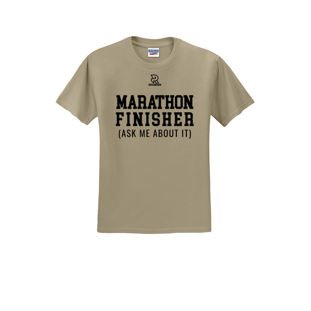 MARATHON FINISHER (Black) - Short Sleeve Cotton Tee