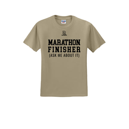 MARATHON FINISHER (Black) - Short Sleeve Cotton Tee
